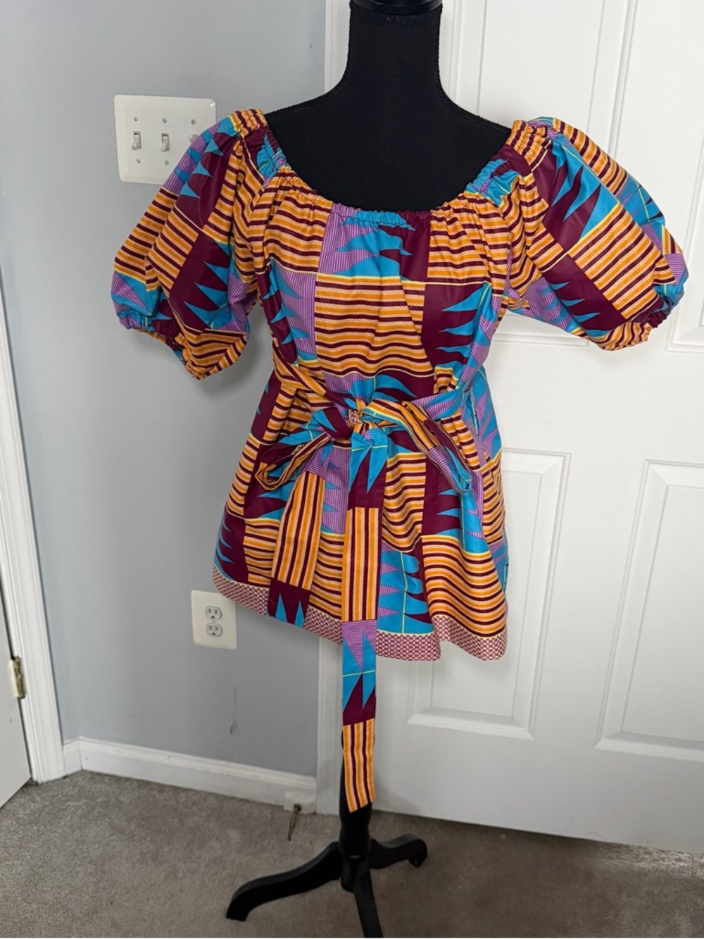 Bold African Print Top